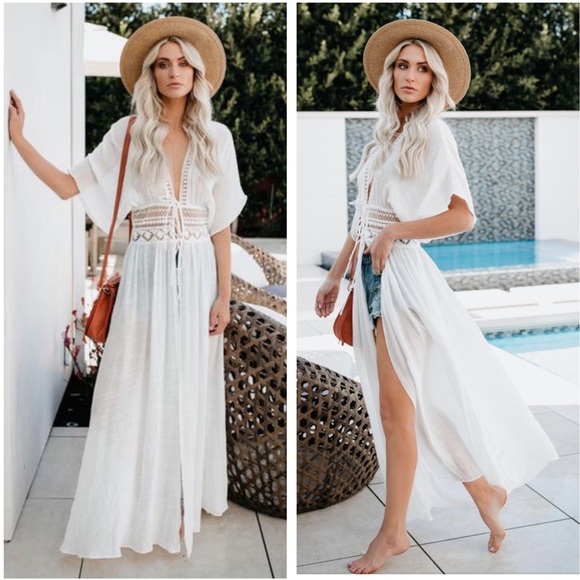 WALKER- Tie Front Duster Cardigan - Picture 5 of 7